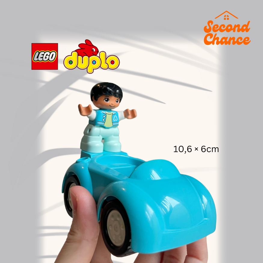 LEGO Duplo Blue Car - Mainan Mobil Lego Duplo Anak (No Box) - Preloved