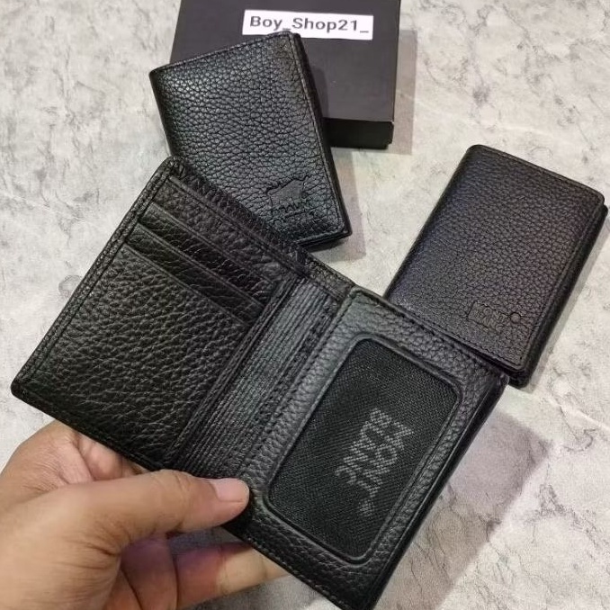 KODE L38O CODDompet Lipat 3 Pria Mini Bahan Kulit Sapi AsliDompet Lipat 3 Ukuran Mini Bahan Kulit As