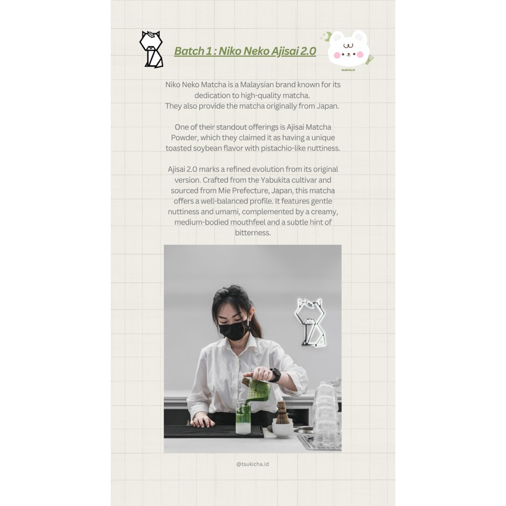 

LIMITED BATCH : NIKO NEKO AJISAI 2.0 MINUMAN JADI YAAA BUKAN POWDER PRE ORDER PO MATCHA LATTE ICHIGO BERRY USUCHA OSMANTHUS GREEN TEA