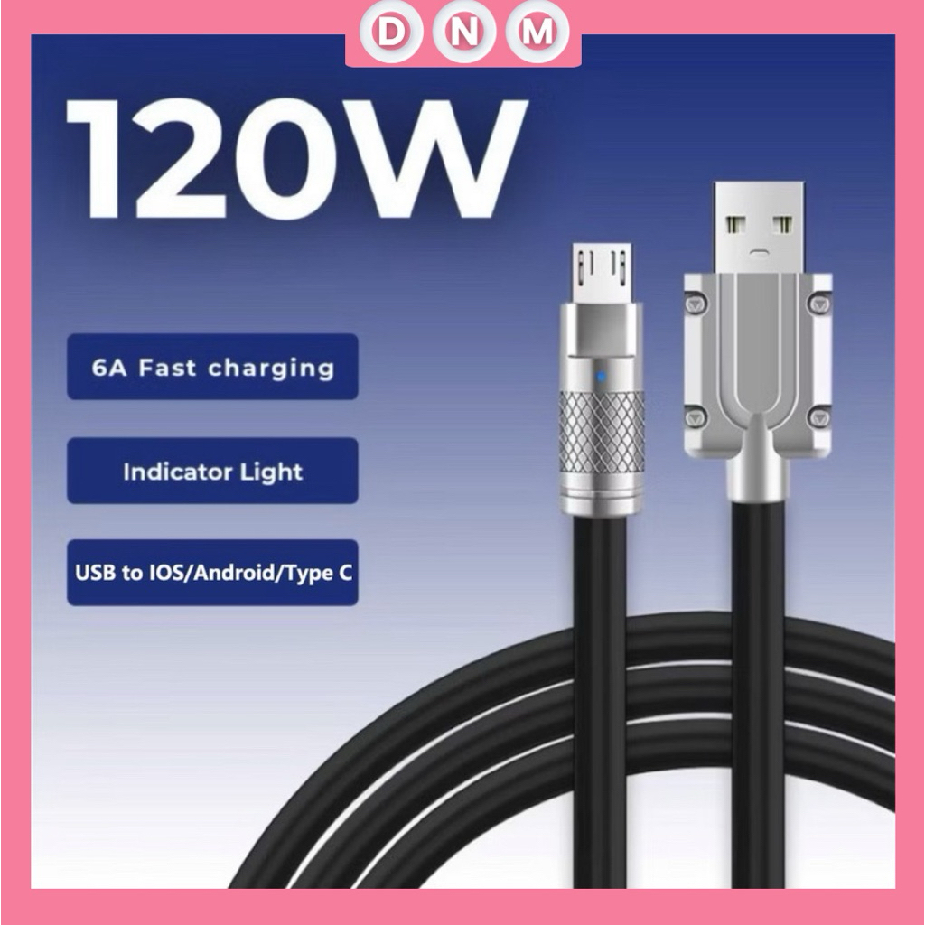 

120W kabel data Fast Charging iPhone ios /Type c/Micro usb /usb Android Cable Data