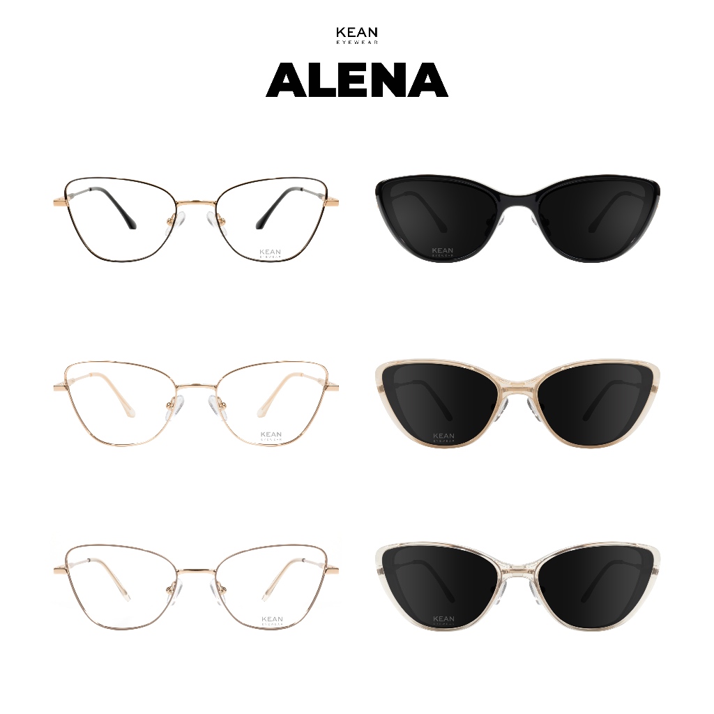 KEAN ALENA - FRAME KACAMATA CLIP ON CAT EYE NOSEPAD