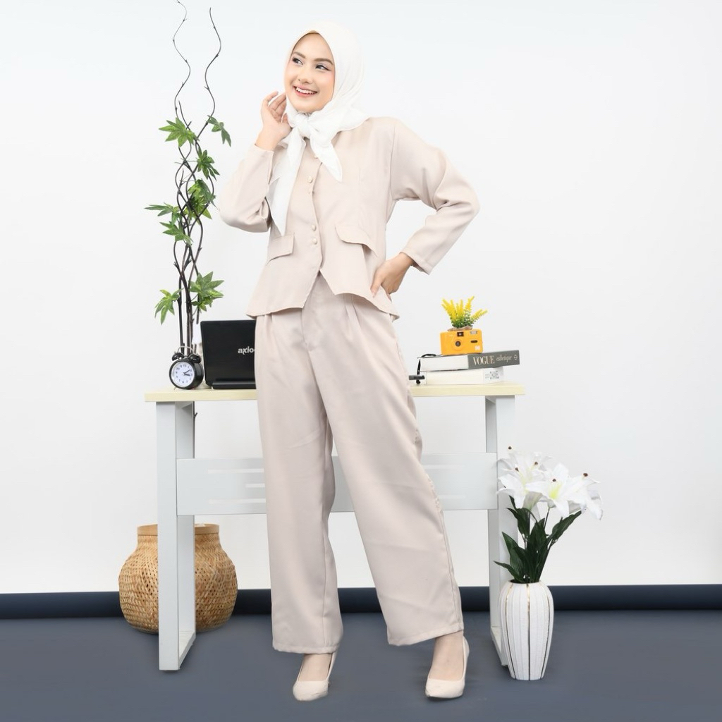 Yanzi - Set Mybamus Jelita One Set Blazer Pants