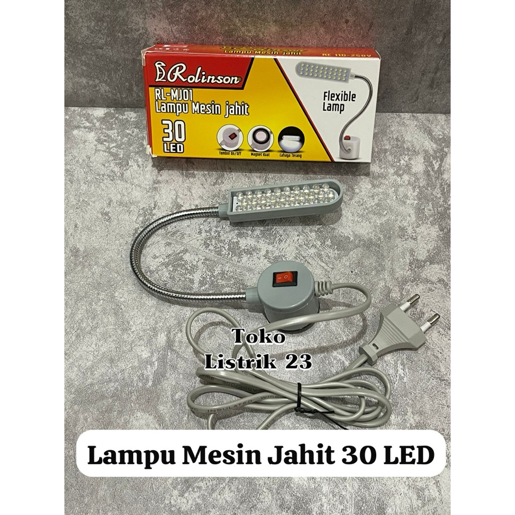 Led mesin jahit 30LED (dilengkapi magnet kuat) + saklar on off Rolinson RL-MJ01