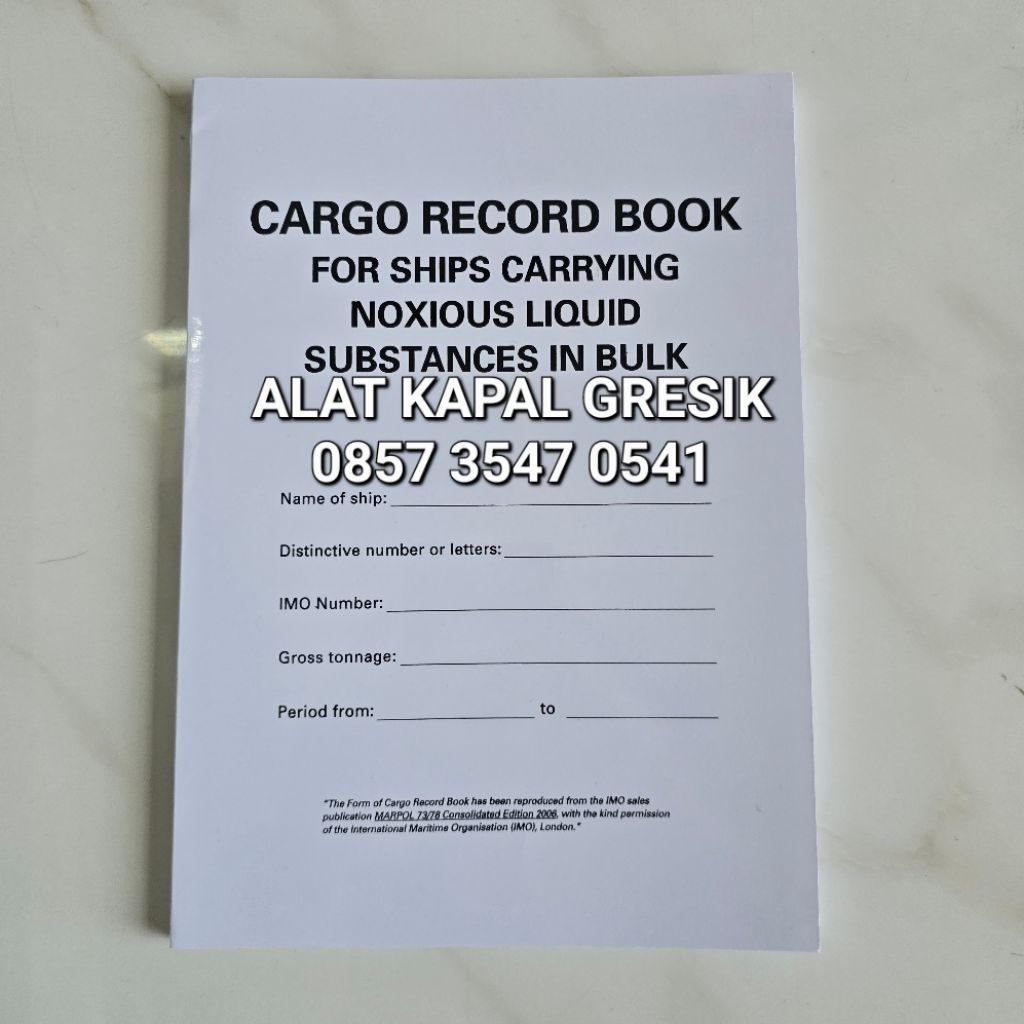 Cargo Record Book, Marine Log Book For All Ships