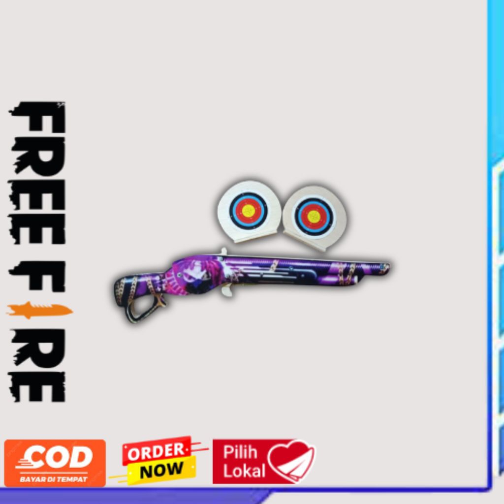 paket hemat mainan tembakan dan sasaran tembak