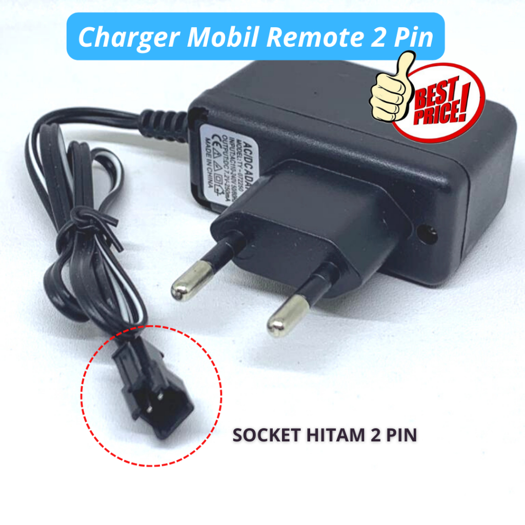 Charger Baterai Mobil Remote Control Cocok Untuk Baterai 3.7 Volt / 4.8 Volt