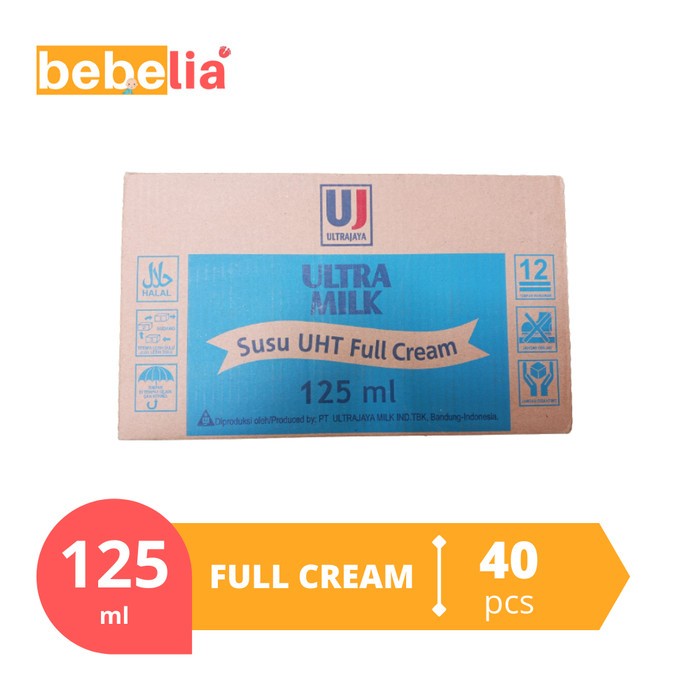 

Ultra Milk Susu UHT Full Cream 125 ml 1 karton isi 40 pcs