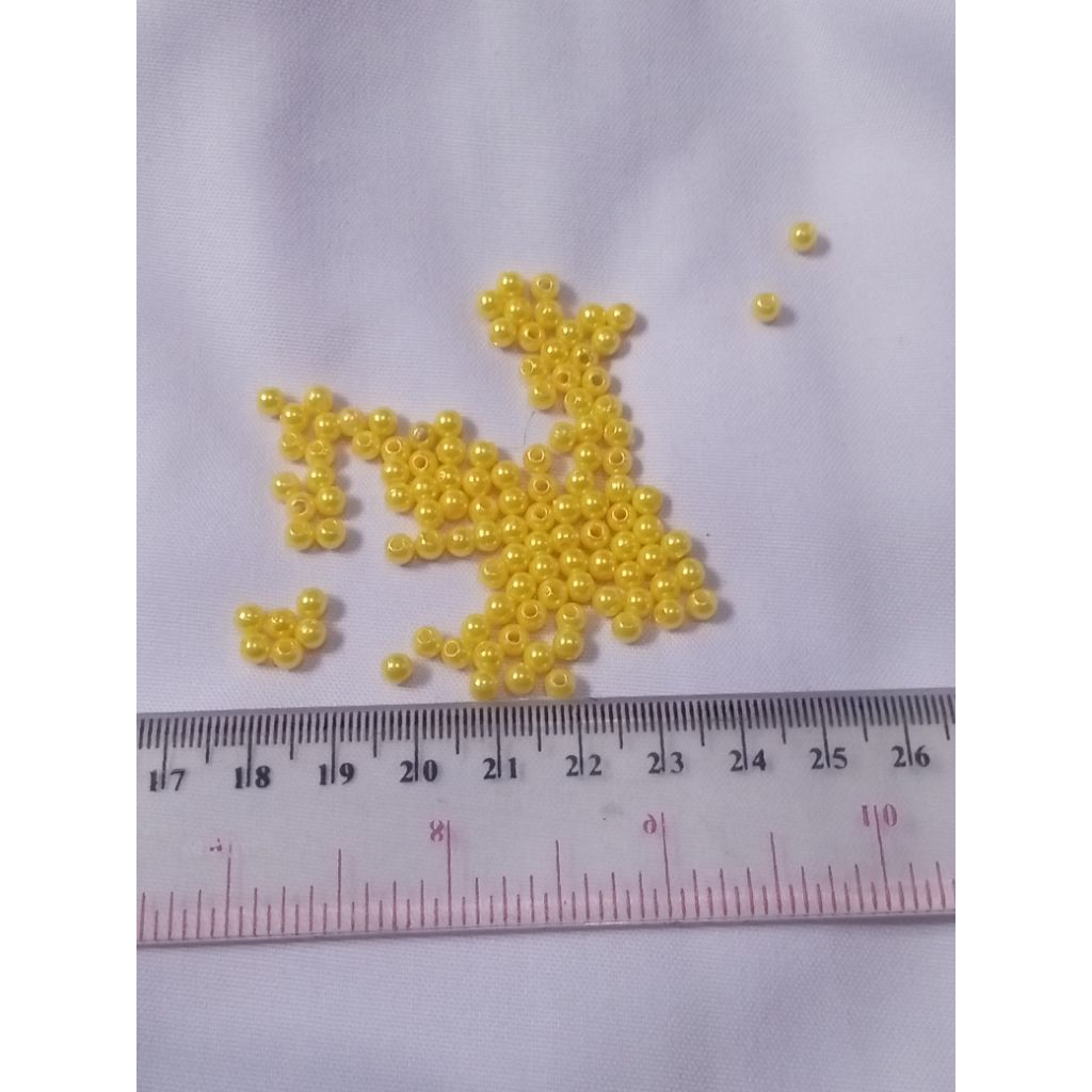 manik manik mutiara 100 pcs mutiara kuning putih hijau