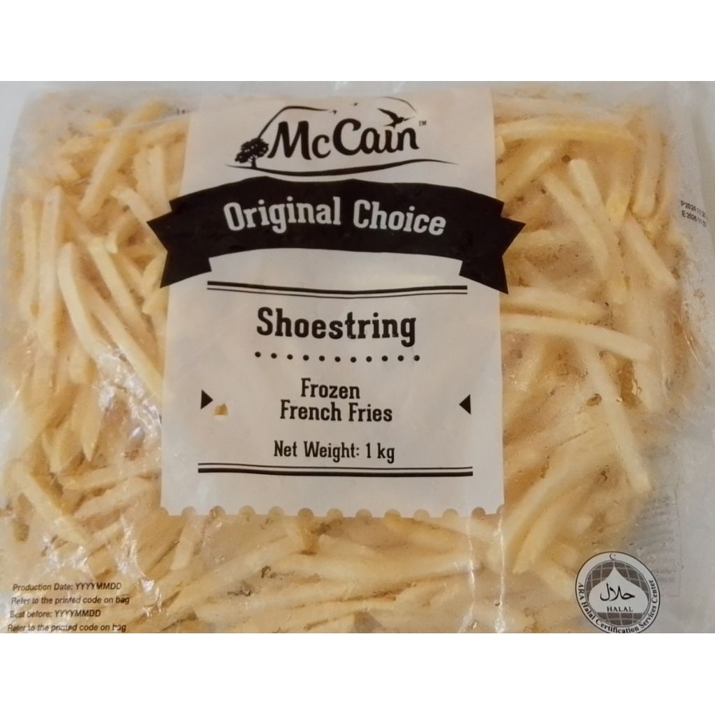 

kentang goreng lurus premium merk McCain kemasan 1kg