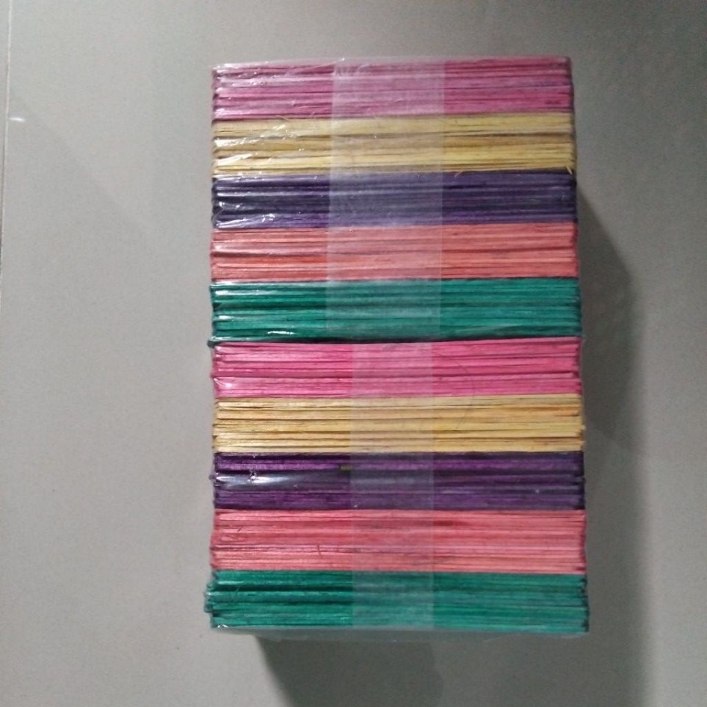 (500pcs) Stik Es  Krim Warna Warni/Stik Es Krim/kerajinan/Kesenian