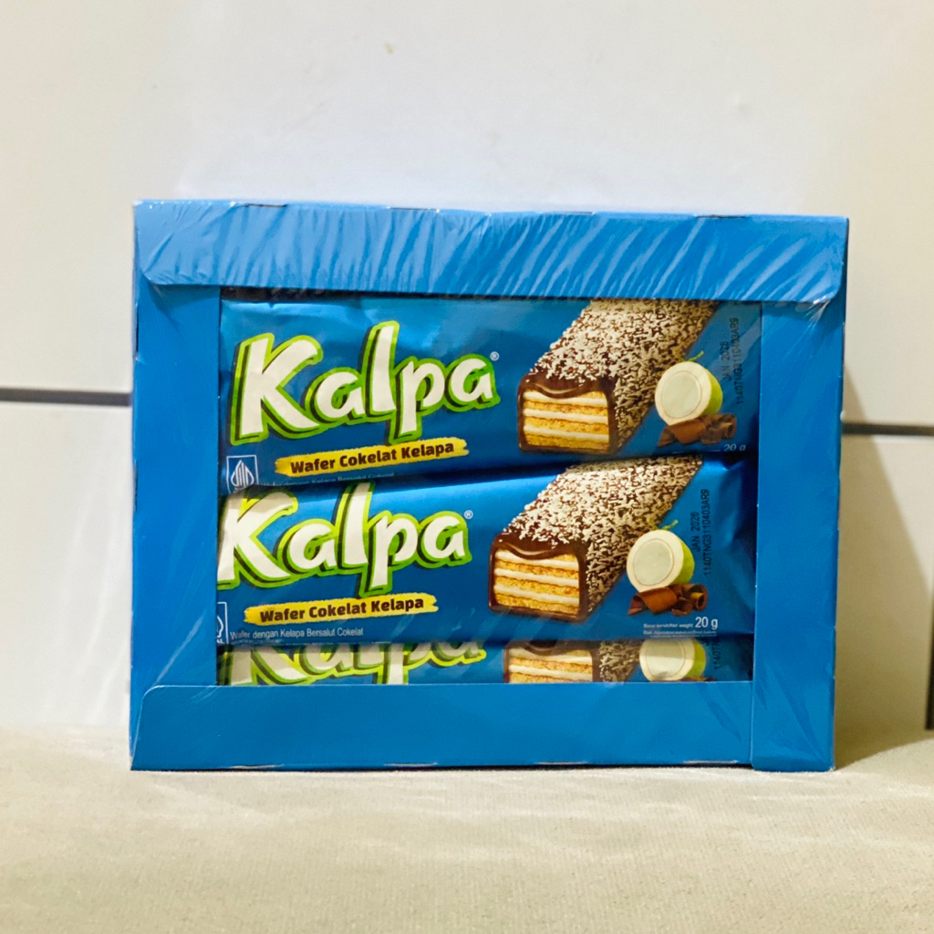 

KALPA WAFER COKLAT KELAPA 1 BOX ISI 12 PCS WAFER COKLAT ANEKA SNACK TERMURAH