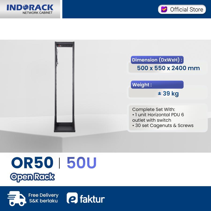 Indorack OR50 Open Rack 50U Rak Server Modem Switch Rack Server 19"