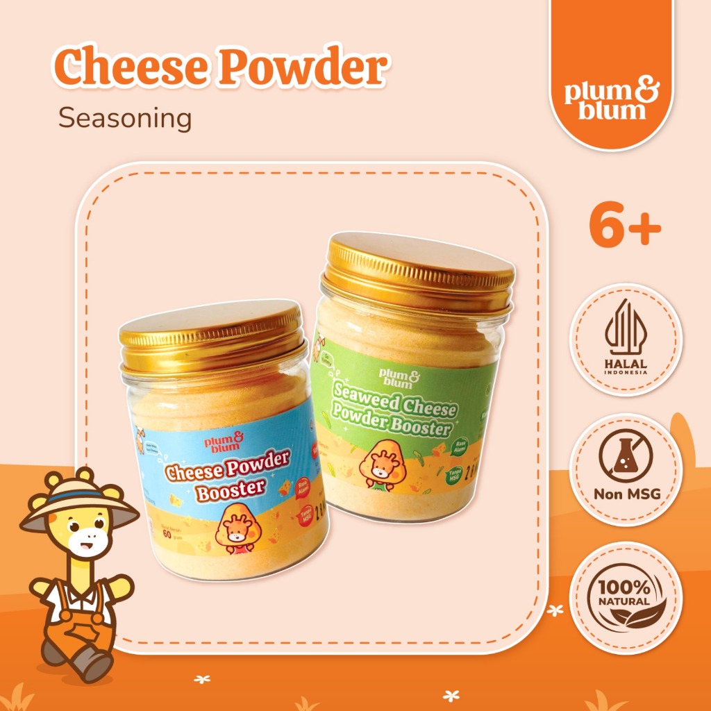 

Plum & Blum Baby Cheese Powder Keju Bubuk Mpasi Cheddar - 60 gram