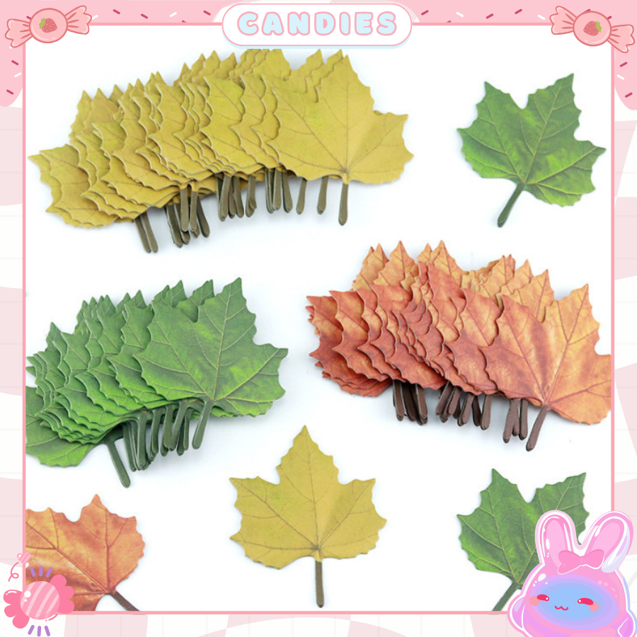 

Candies - Sticky Notes Wishing Leaf Memo Daun Maple Catatan Kecil Motif Unik