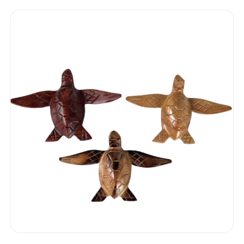kerajinan kura kura terbang kayu 10 cm