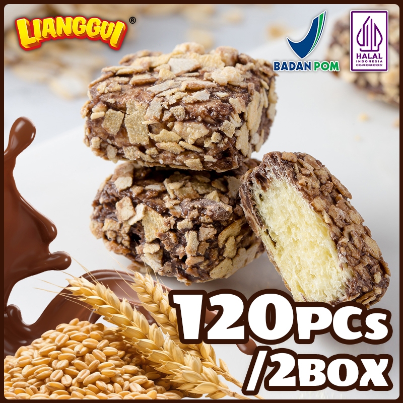 

Lianggui - Biskuit Oat Crisp Coklat 60pcs HALAL - Snack Sehat, Cemilan Gandum Enak Terlaris