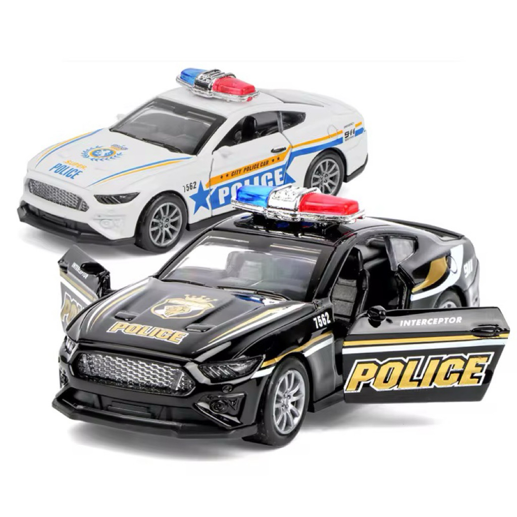 Die-Cast Model OPEN the door Model CAR Police cocok untuk koleksi mobil besi