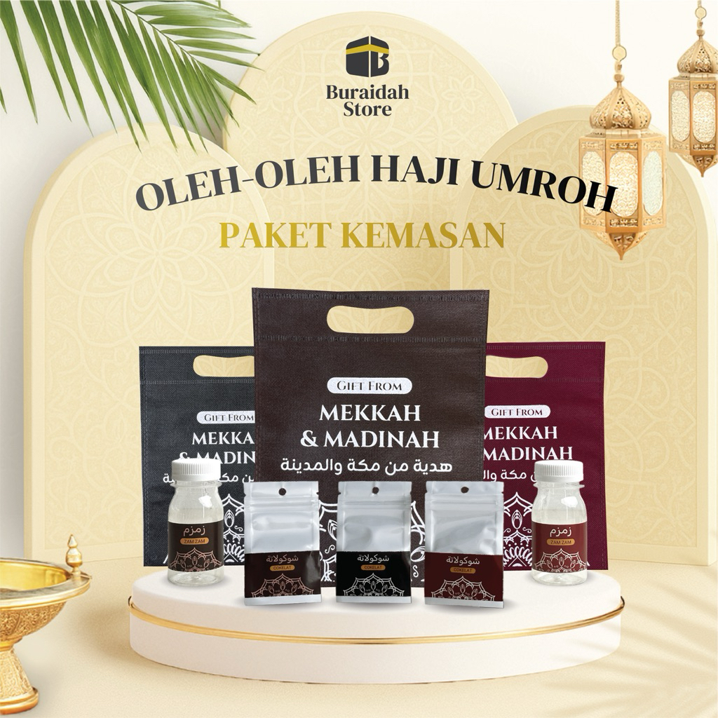 

Paket Kemasan Oleh Oleh Haji Umroh Motif Kembang Hampers Unik Souvenir Botol Zamzam Plastik Klip Isian Snack Tas Hadiah Spunbond Ekslusif