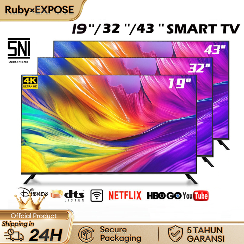 Smart TV 32 Inch Android TV 43 Inch UHD (32"/43"/50'') LED Wifi TV  Youtube/Netflix - Dolby Audio