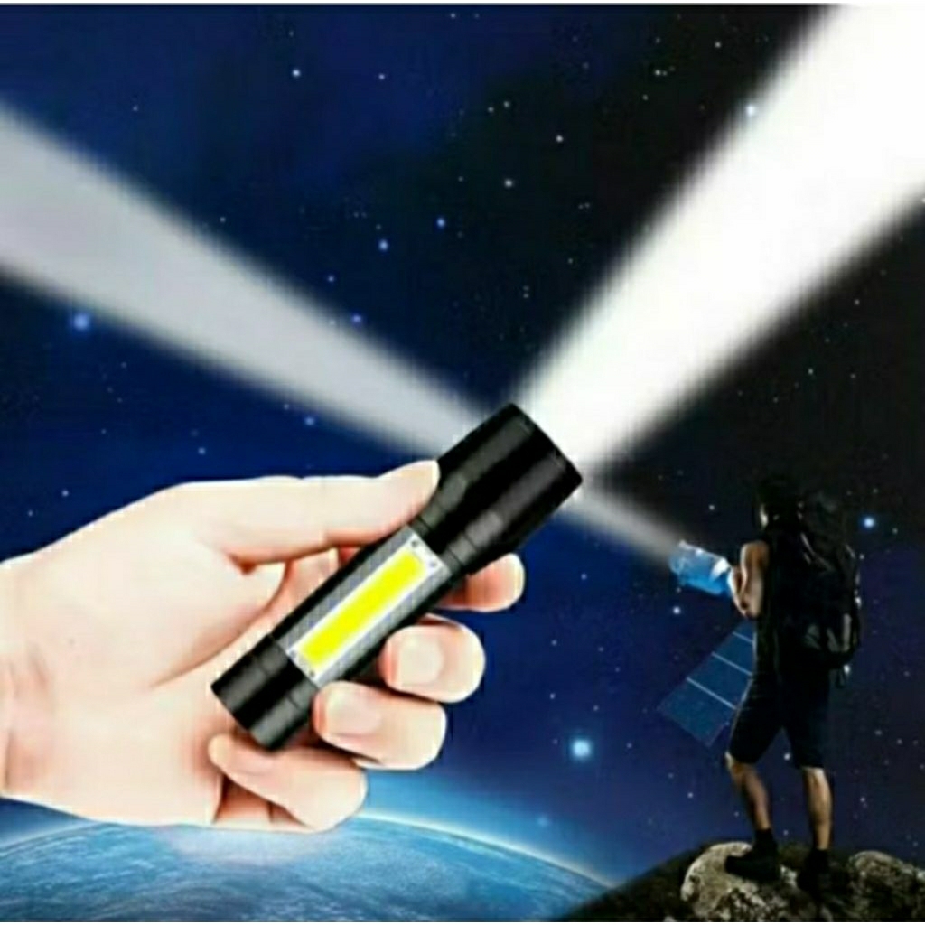 senter led mini zoom senter cas usb mini