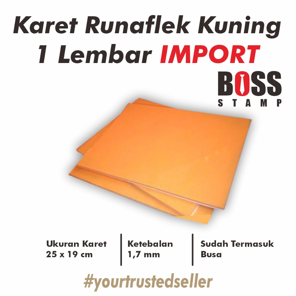 

Karet Stempel Runaflek / Nylo 1 Lembar + Busa