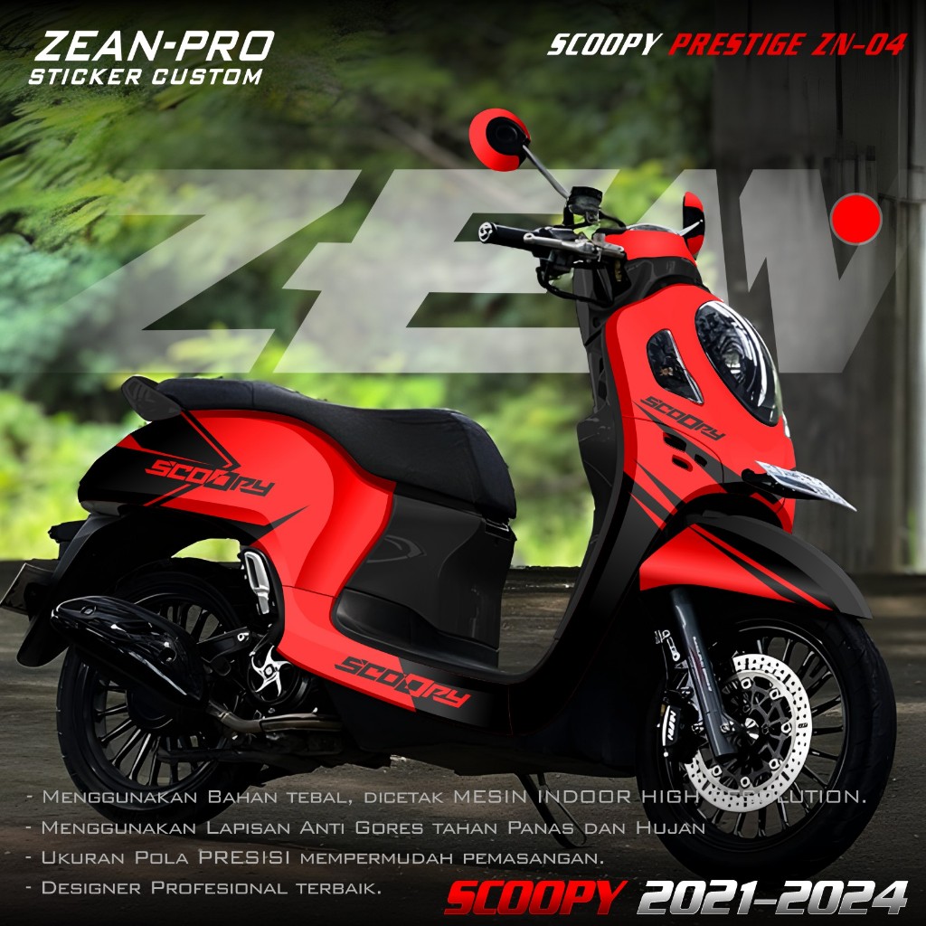 (PROMO COD) TERBARU Decal Sticker Motor Scoopy New 2021 2022 2023 2024 Full Body - Sticker Skotlet V