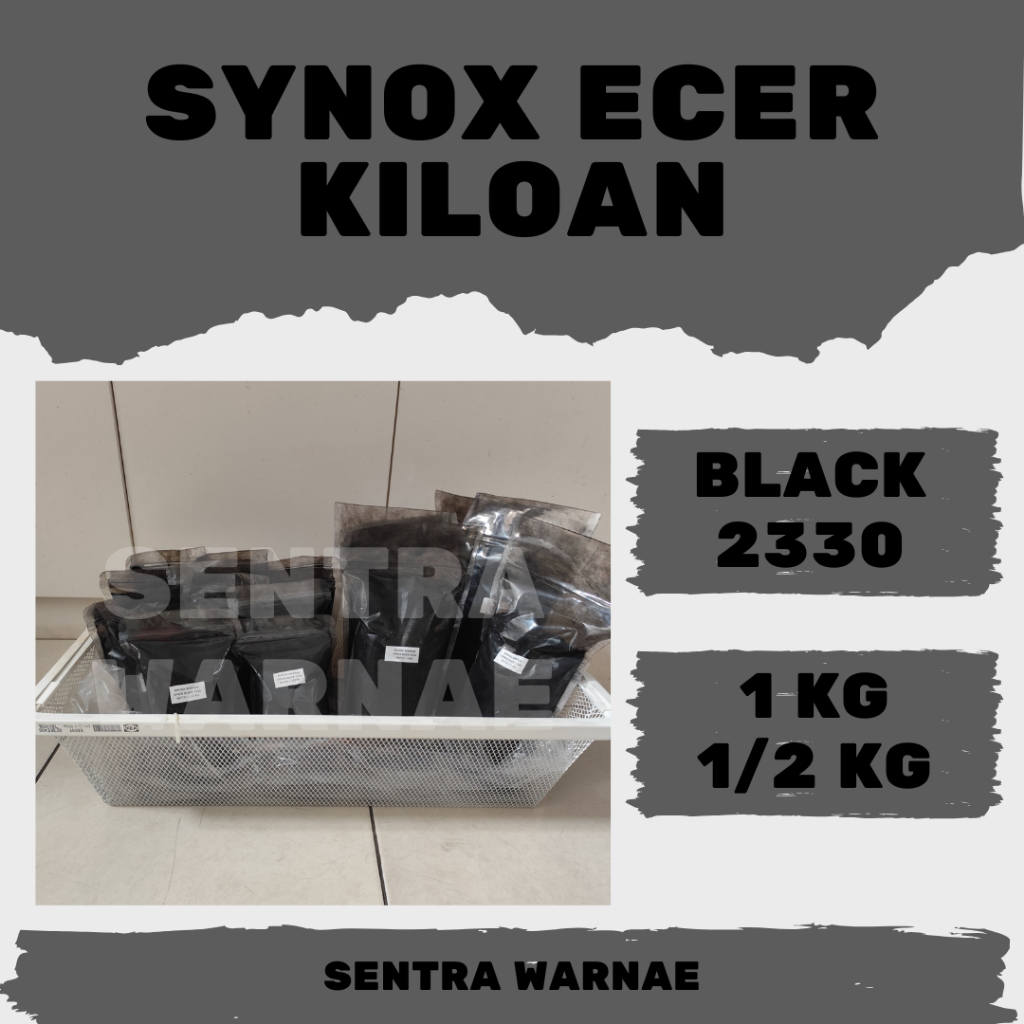 Pewarna Pigment/Iron Oxide/Oker/Verf Eceran Kiloan - Synox Hitam / Black 2330