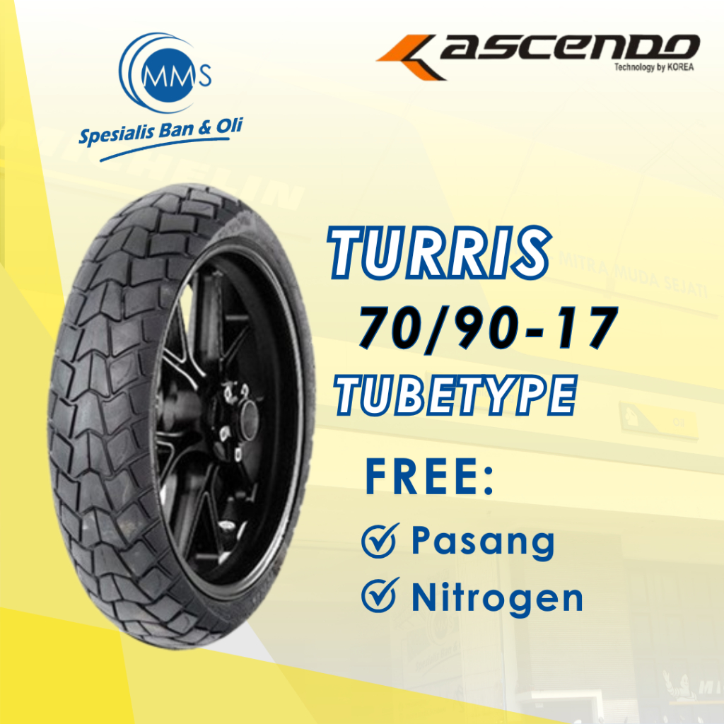 Ban Motor ASCENDO TURRIS Ring 17 70/90-17 TubeType