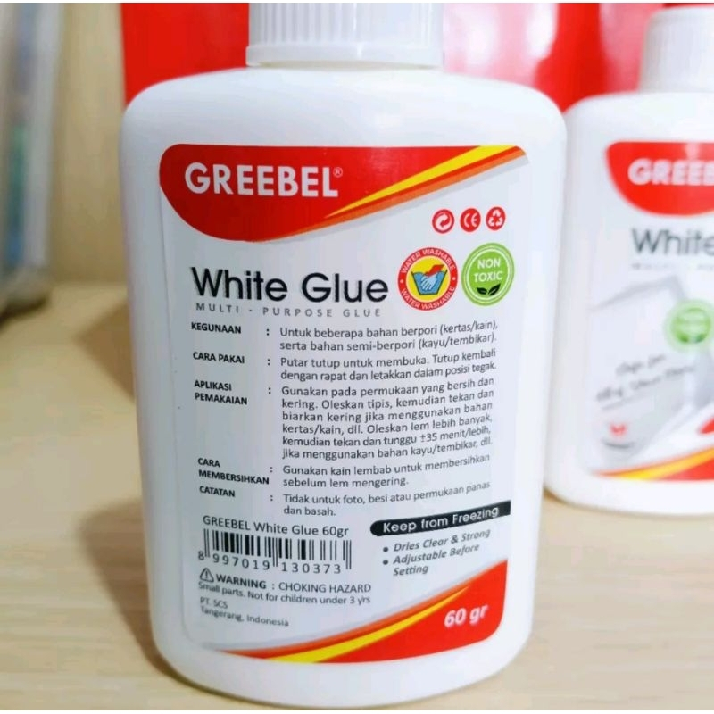 

GREEBEL WHITE GLUE 60GR LEM PUTIH PEREKAT KERTAS TERLARIS GROSIR