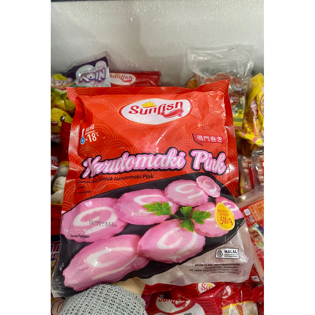 

SUNFISH Narutomaki ( pink ) 500gr / narutomaki frozen