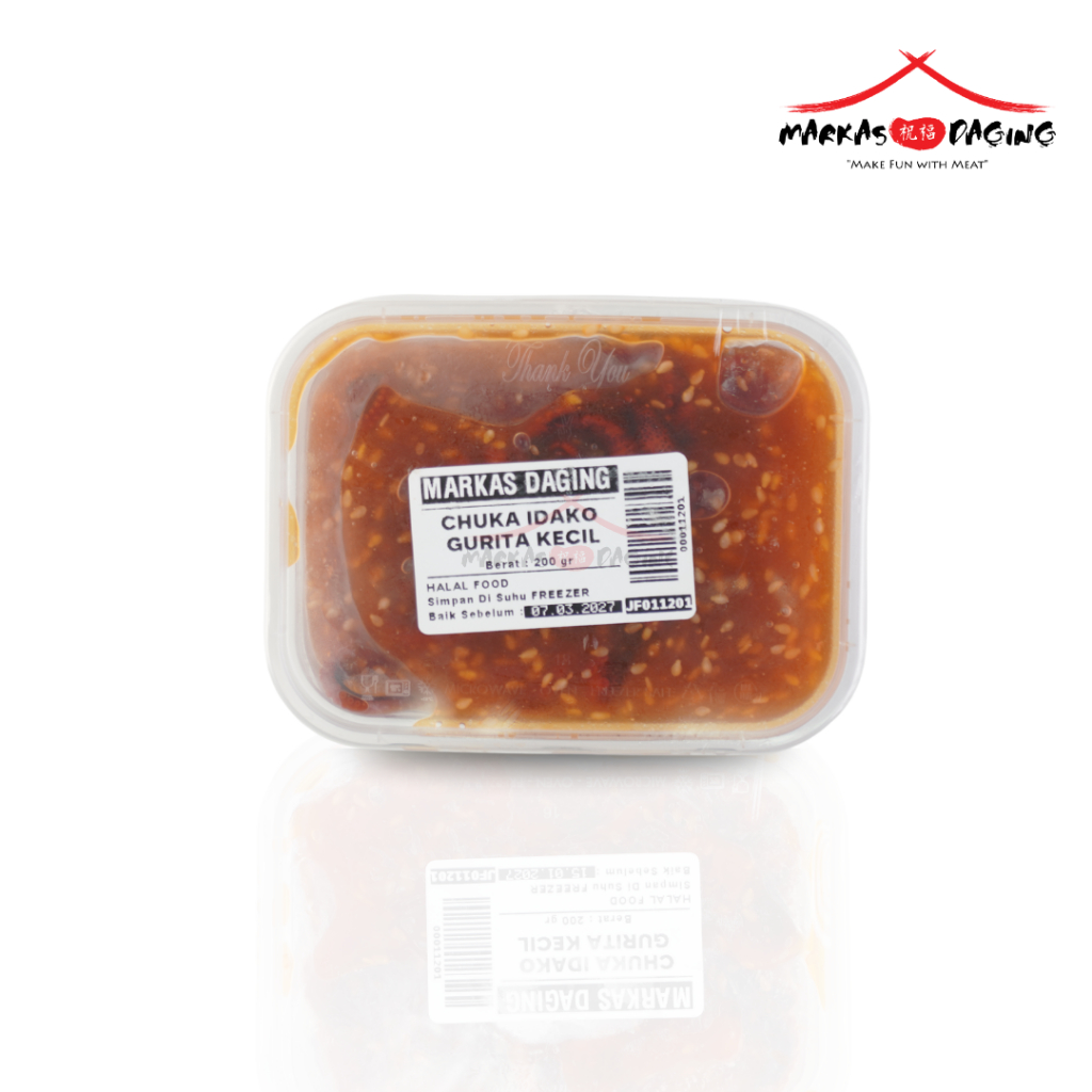 

Chuka Idako | Seasoned Baby Octopus | Gurita Kecil Halal MUI 200 Gram - Markasdaging