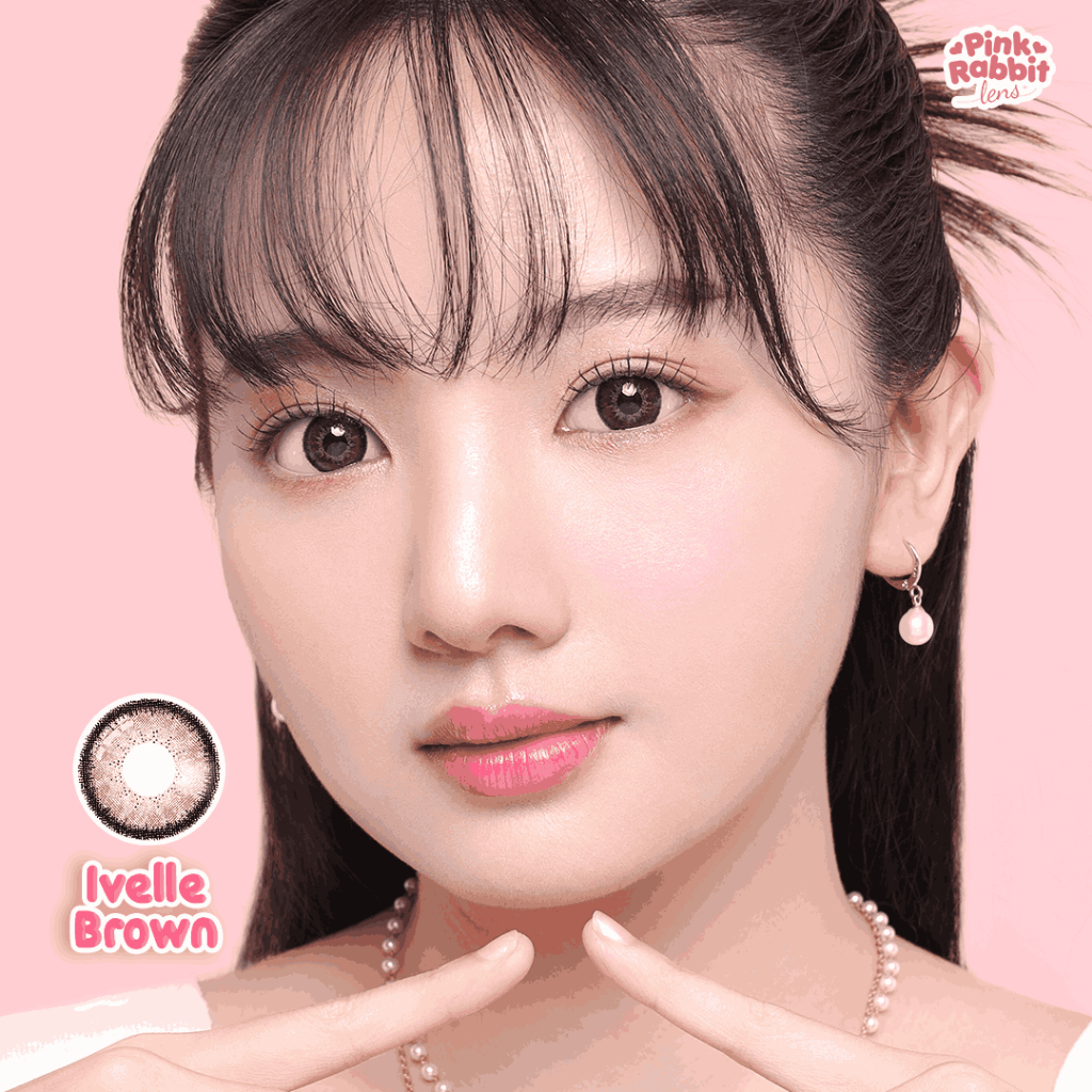 PINKRABBIT SOFTLENS IVELLE BROWN - Normal, Minus 0.5 S/D 10.00 (1PCS/Sebelah) #softlensnyaman #softl