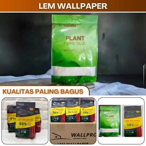 Lem Stiker Dinding Kertas Wallpaper New Lem Sooku Powder Bubuk Wallpro Super Kuat High Quality
