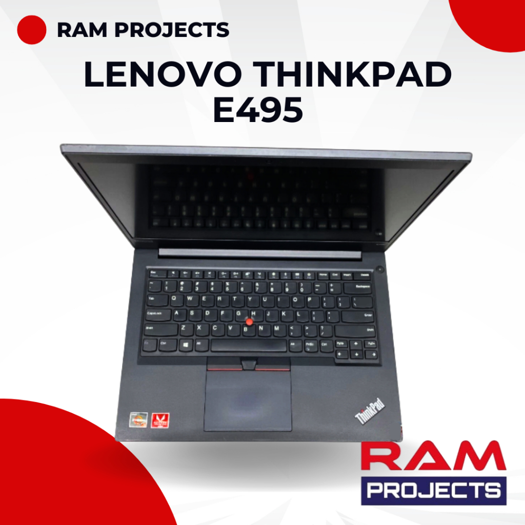 LAPTOP GAMING LENOVO THINKPAD E495 (AMD RYZEN 5 PRO 3500U) Hitam