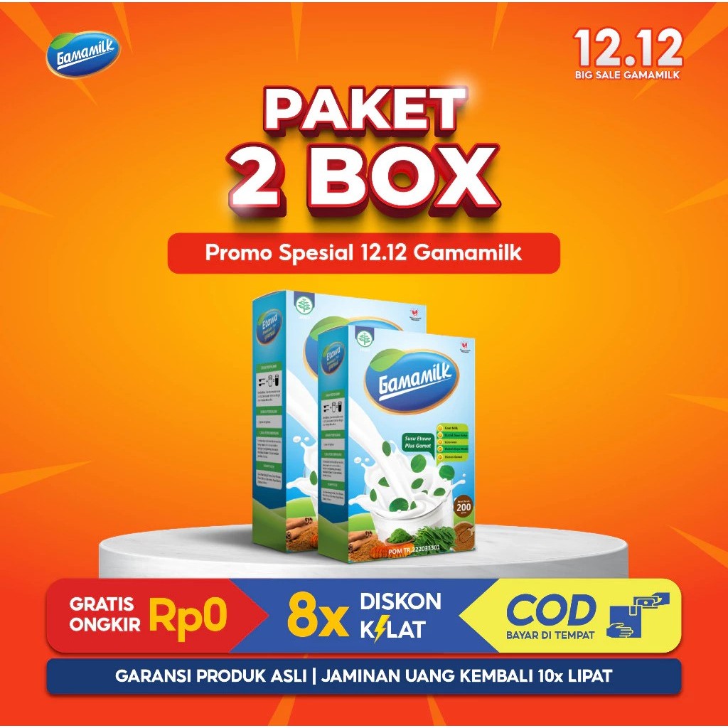 

PROMO MURAH 2 BOX!!! GAMAMILK Susu Etawa dengan Ektrak Gamat dan Ekstrak Daun Kelor