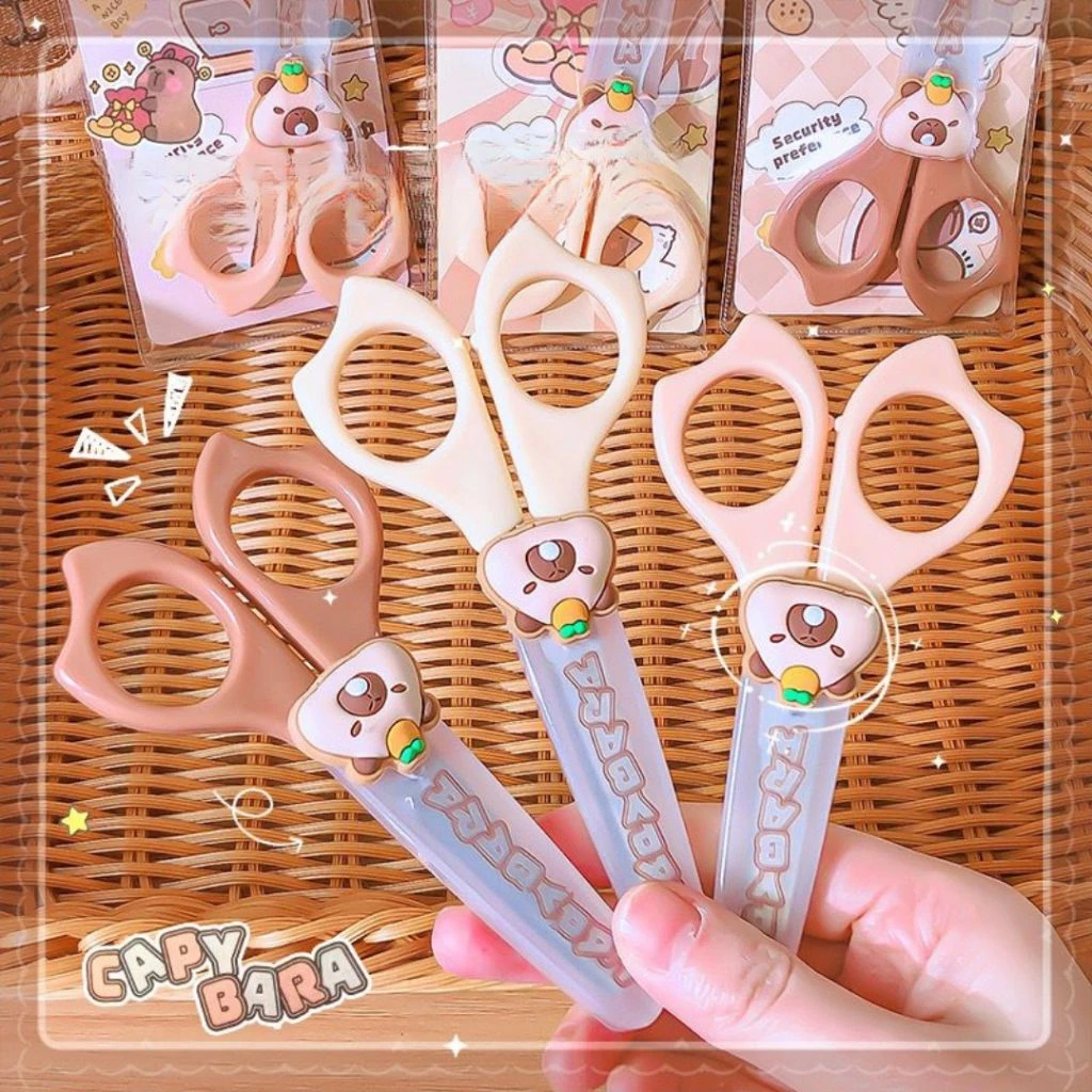 

Safety Scissors Sanrio Capybara Premium Model Aesthetic gunting anak Premium & Ujung Tumpul