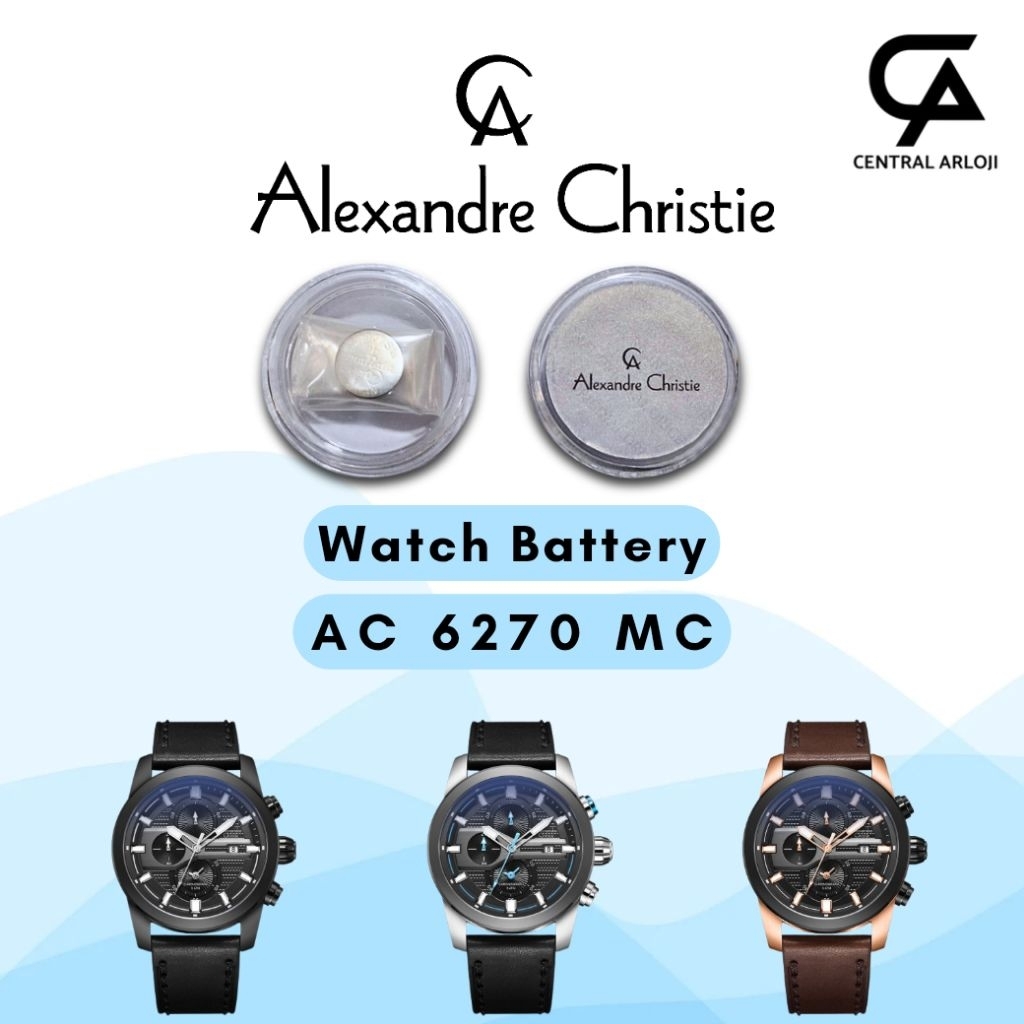 Baterai Jam Tangan Alexandre Christie 6270 MC Original