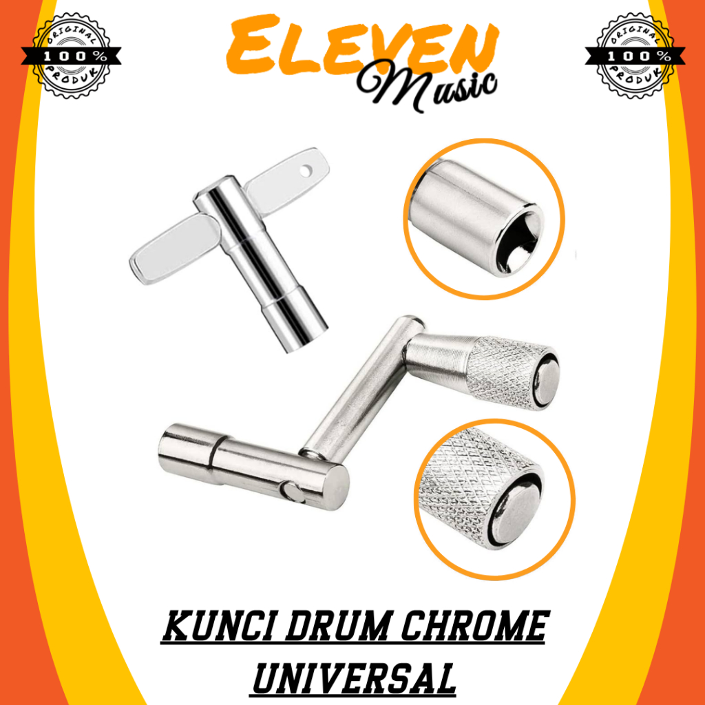 Kunci Tuning Drum Besi Chrome Tune Key Universal
