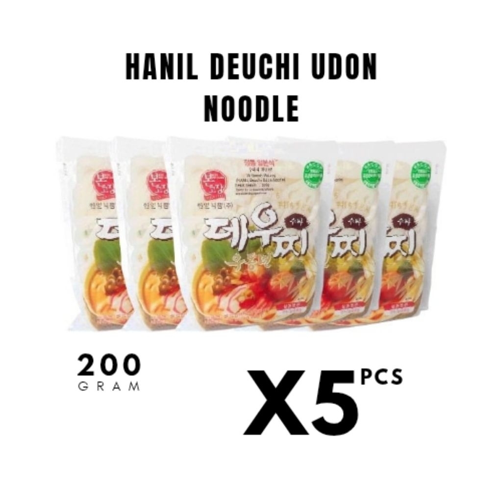 

5pcs Bon Go Jang Hanil Deuchi Udon Noodle / Mie Udon Matang Korea 200 Gr