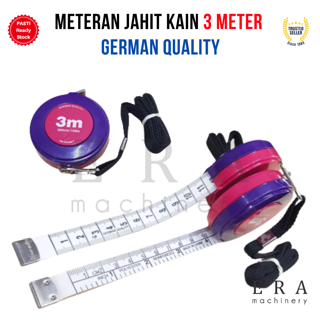 Meteran Jahit Kain 3 METER 300CM METERAN ROL kualitas German Jerman Quality CN meteran HOBBY hoechst