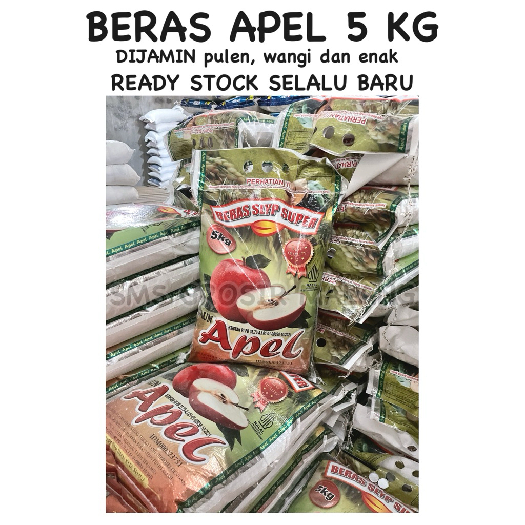 

BERAS APEL / BERAS CAP APEL / BERAS PULEN / BERAS SUPER 5 KG / BERAS MALANG