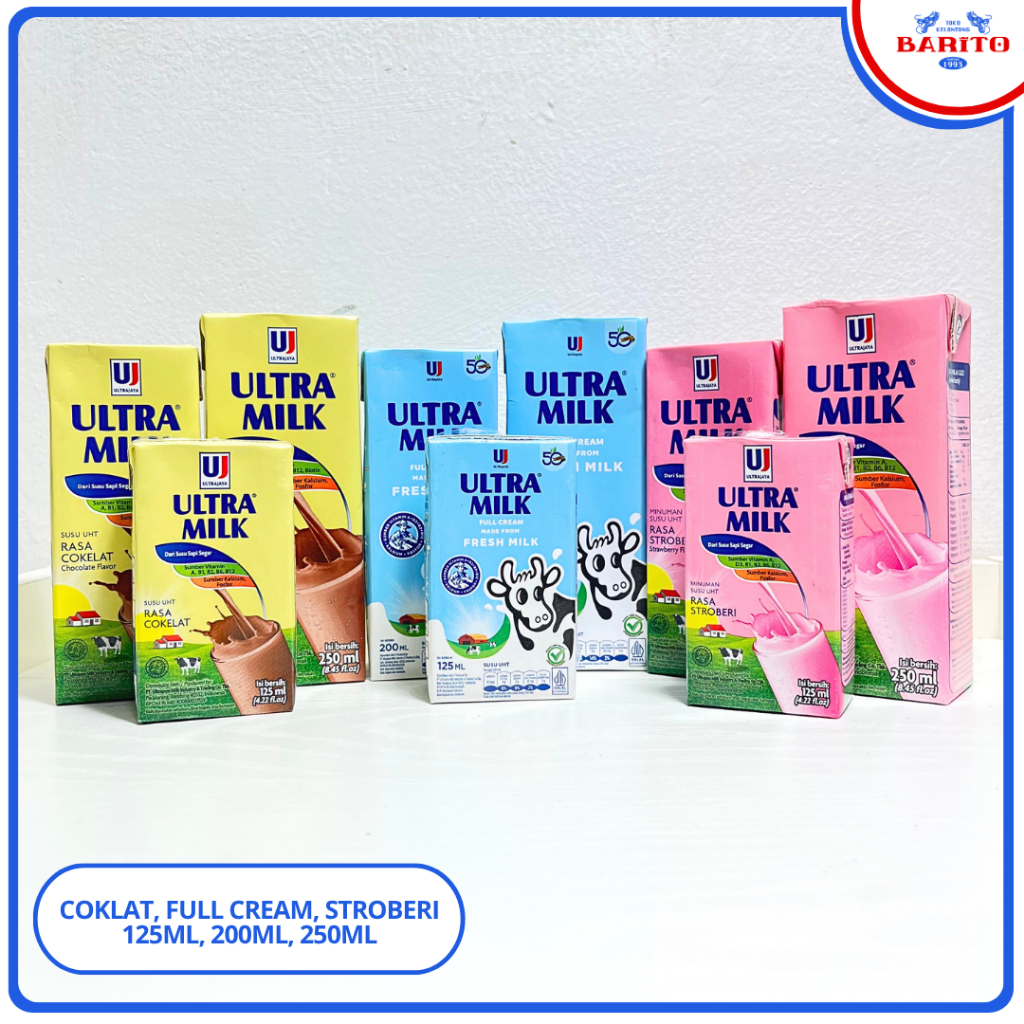 

[5 PCS] Susu Ultra Milk 125ml, 200ml, 250ml