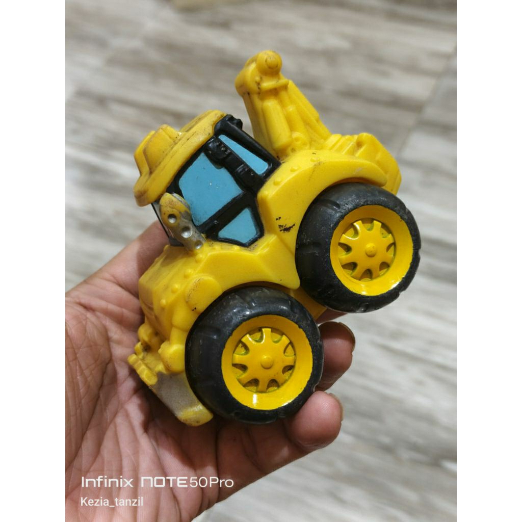 2011 Tonka Hasbro Chuck & Friends Lot of 3 Rowdy Boomer Digger Back Hoe Jualan MAINAN Mobil MOBILAN 
