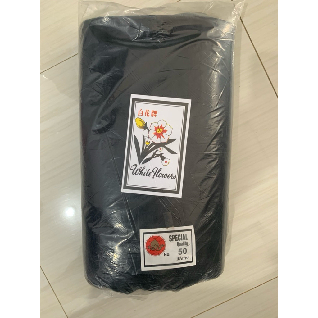 Kain Hitam 1Roll 50 Meter Lebar 90cm