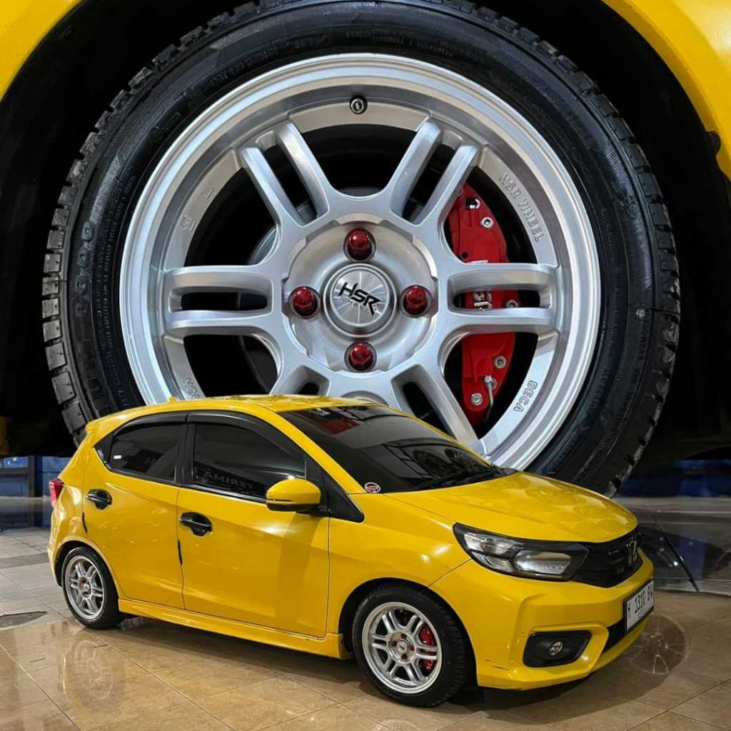 Paketan Velg Sama Ban R15 Honda Brio Velg Hsr Aeri White Ban 185 55 R15 Accelera