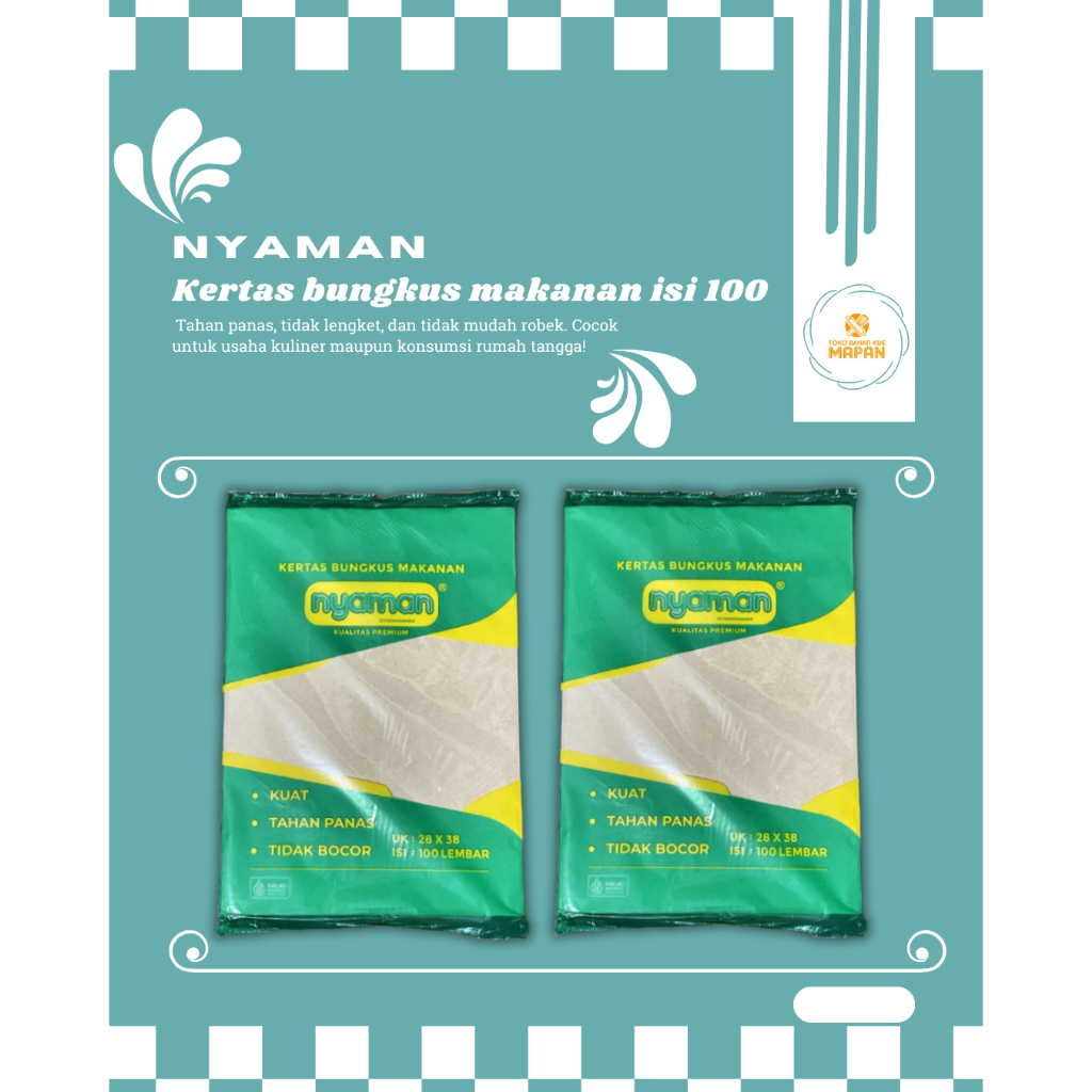 

KERTAS MINYAK NYAMAN 100LEMBAR