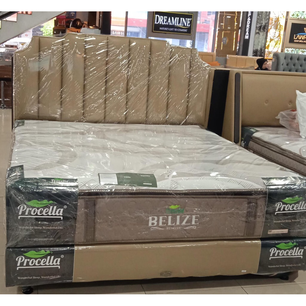 springbed procella belize full set (kasur+divan+sandaran) promo ready murah makassar