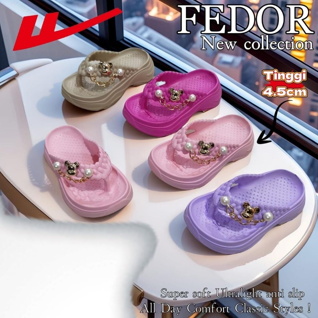 Sandal Anak Cewek Jepit Karet Lucu usia 1,5-5 tahun
