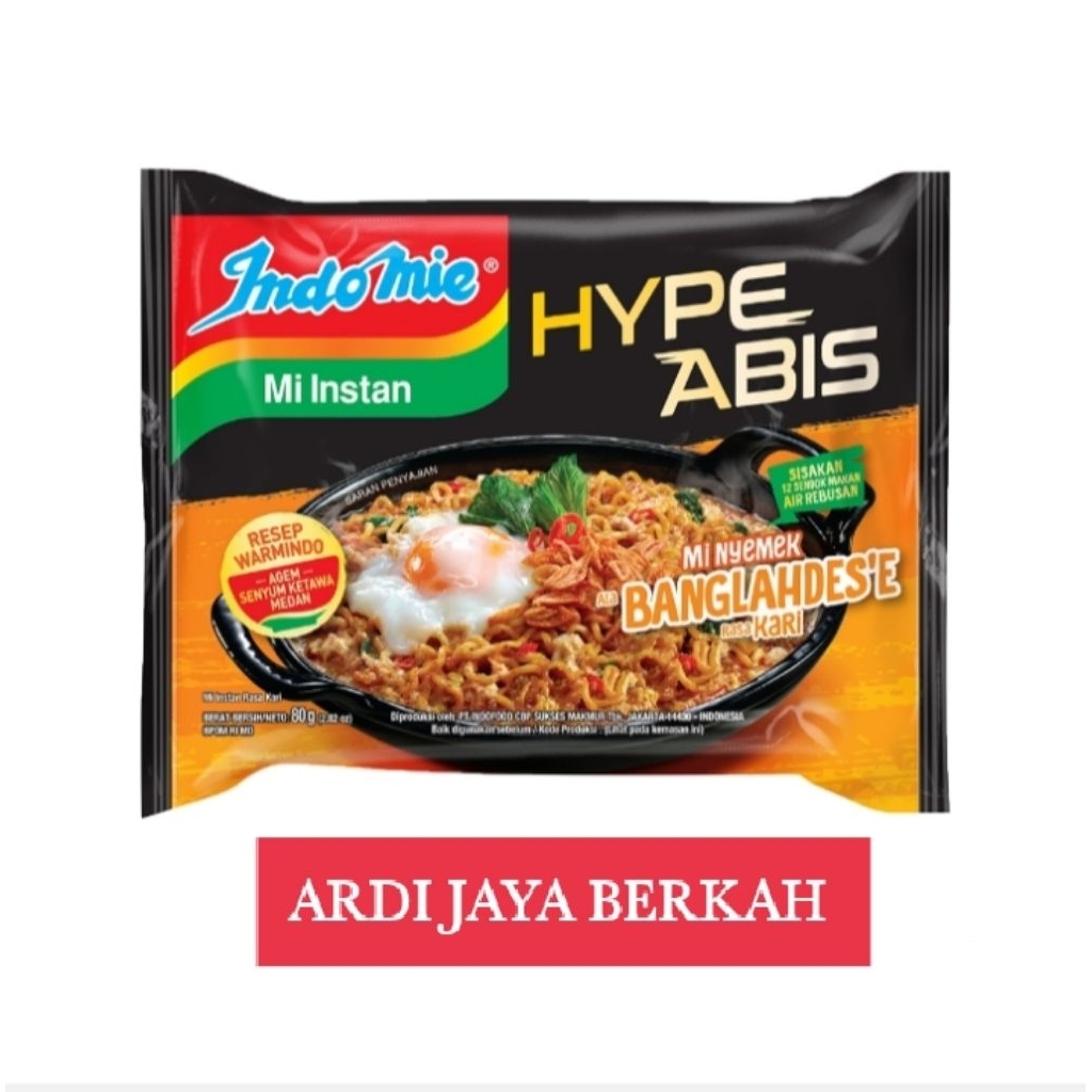 

Indomie Hype Abis Mi Instan Nyemek Bangladesh Kari 80g