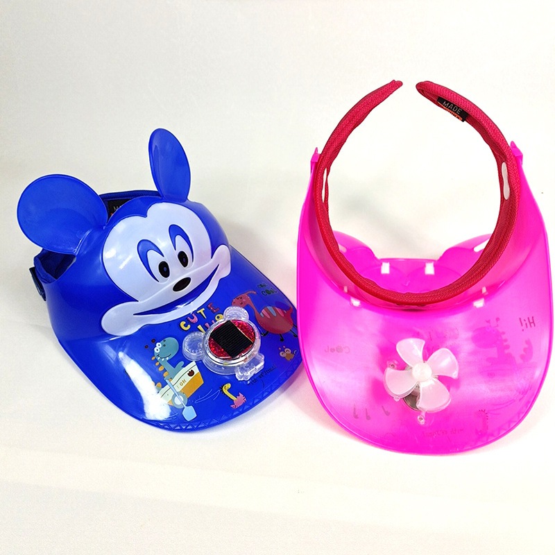Ferros.store Topi Kipas Angin Tenaga Surya Topi Anak Mickey Kipas Angin Anak